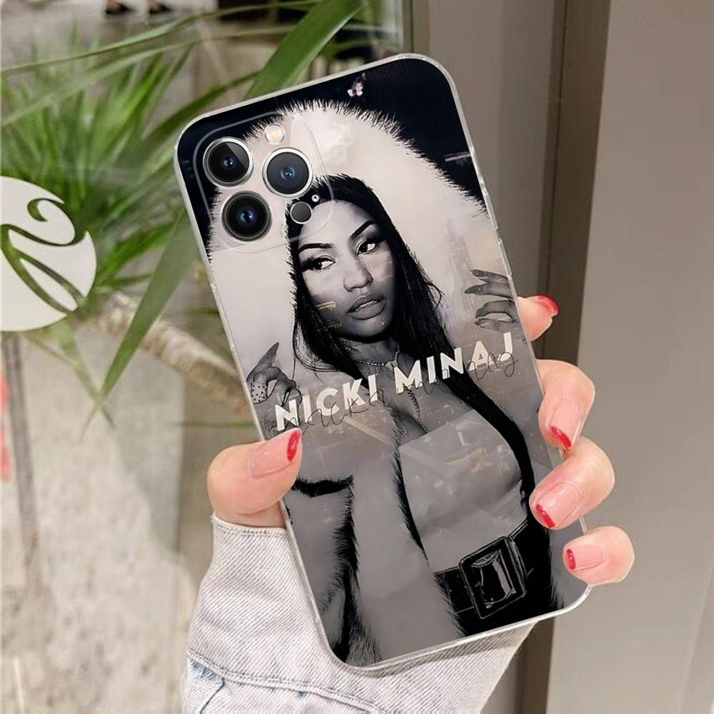N-Nicki Singer Minaj Transparent Case For IPhone 11 12 13 14 15 16 17 Air Pro Max Plus Mini Shockproof Cover