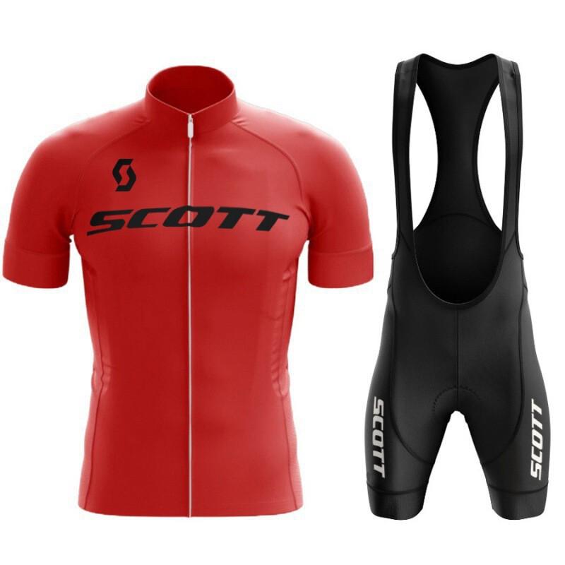 SCOTT Mens Cycling Jersey Short Sleeve Breathable Quick-Dry Performance Bike Shirt Customizable Design