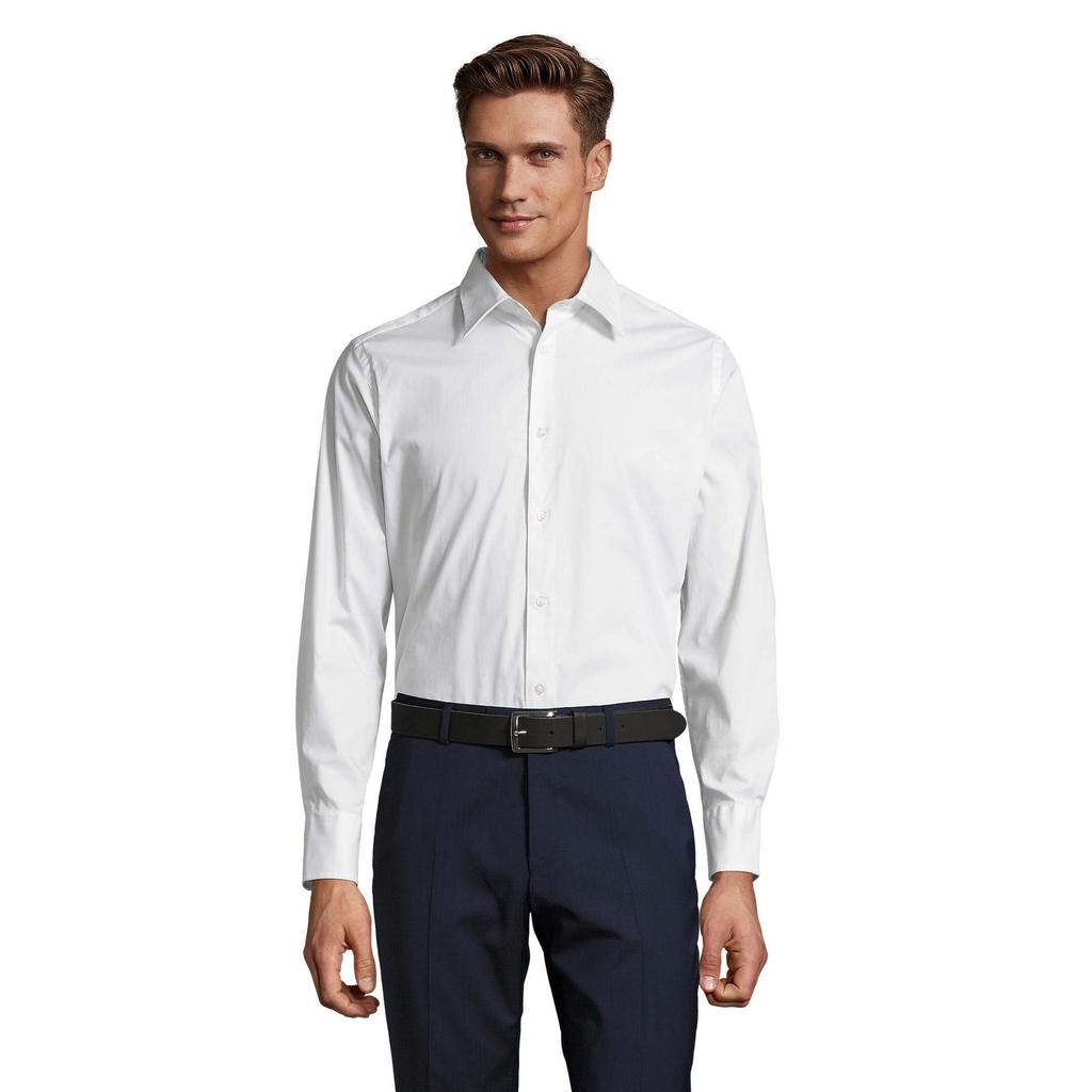 Mens Brighton Stretch Long-Sleeved Business Shirt