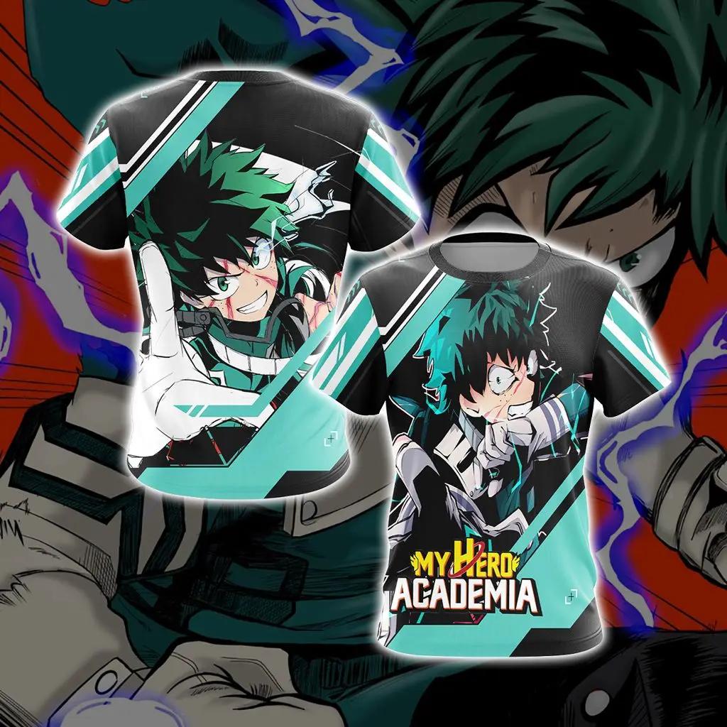 

Летняя мужская футболка 2024 года All Might My Hero Academia 3D-принт Детская футболка Мультяшное аниме Повседневная Детская Взрослая Одежда Оверсайз 100