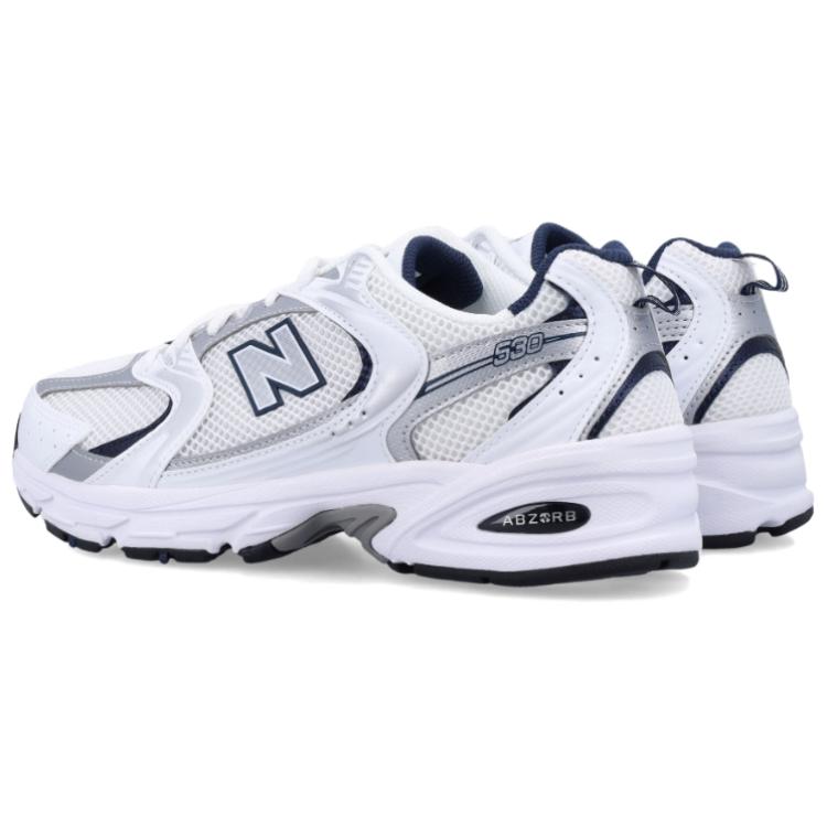 New Balance NB 530 Abrasion Resistant Low Top Casual Running Shoes Men's Silver NBMR530SGWHITE