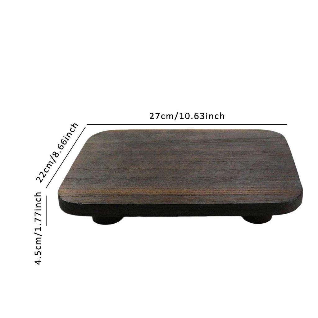 Wood Pedestal Soap Stand Counter Decor Rustic Modern Gift Riser Stand Candle Plant Holder for Vases Plant Tissues Makeup Kitchen