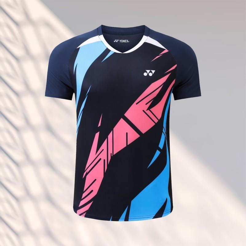 Quick-Dry Badminton Shirt Unisex Short Sleeve Sport Tee Breathable Competition Top Training
