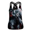 Halloween new, hot-selling skull print casual slim-fit sling vest