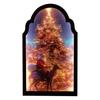 Christmas Hologram Mirror Light-up 3D Visual Effect Santa Claus Ornament USB Powered Holographic Xmas Tree Santa Decoration for Home Festive Decor
