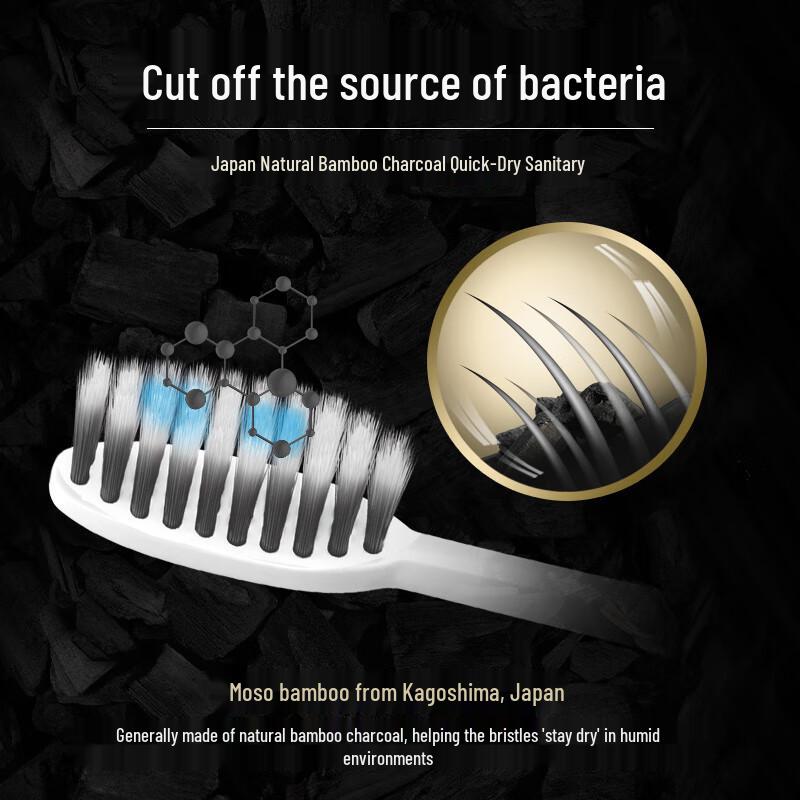 Lion F.T.Clean 0.01 Charcoal Energy Gum Protection Soft Toothbrush 6-Pack