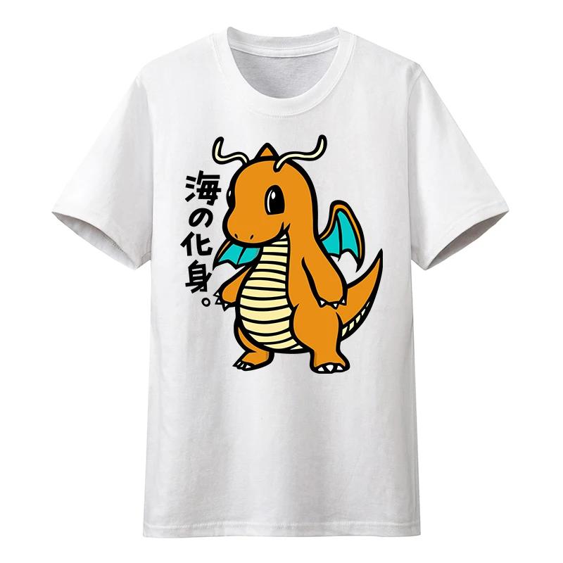 Pokemon Anime Mens Kids Tshirt Cotton Shortsleeved Pikachu Male and Female Fire Dragon Pokemon Pet Clothing Y2k Summer