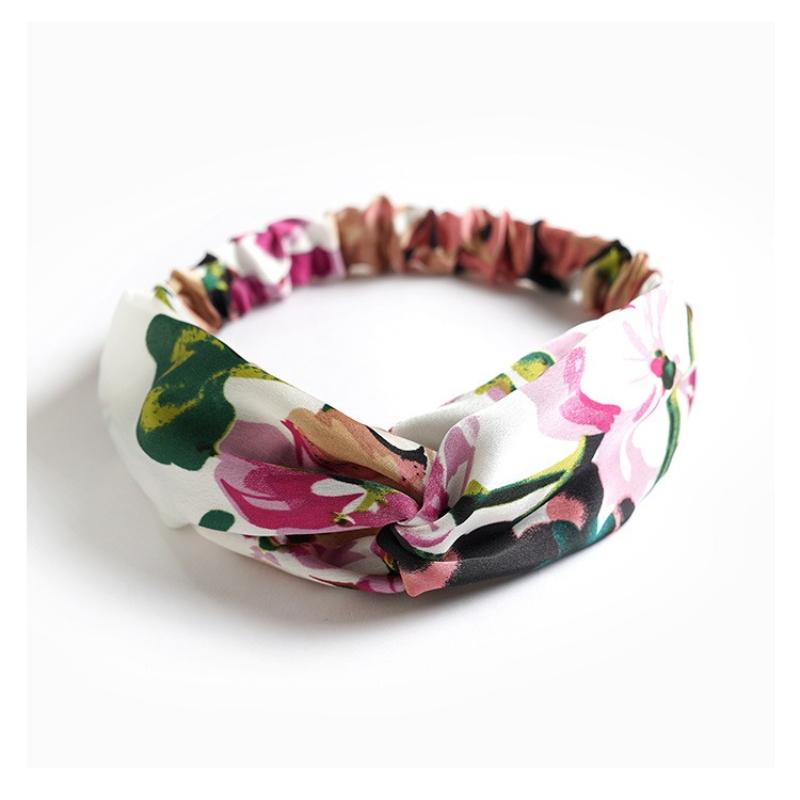 Summer Fashion Women Girls Bohemian Hair Bands Print Headbands Vintage Cross Turban Bandage Bandanas Hair Bands Hair Accessories
