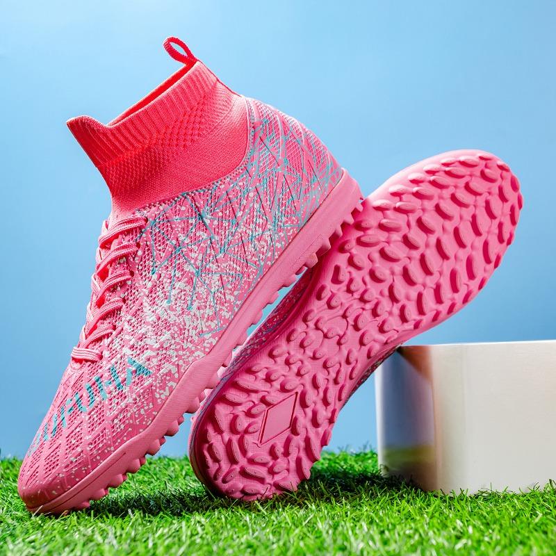 Football Shoe High -top TF Crushed Nails Male and Female Adult Children's Nail Shoes Training Shoes Artificial Grass Football Boots