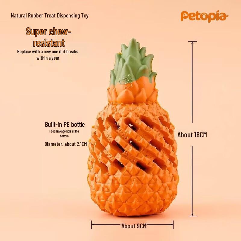 Petlimit Interactive Pineapple Dog Chew Toy