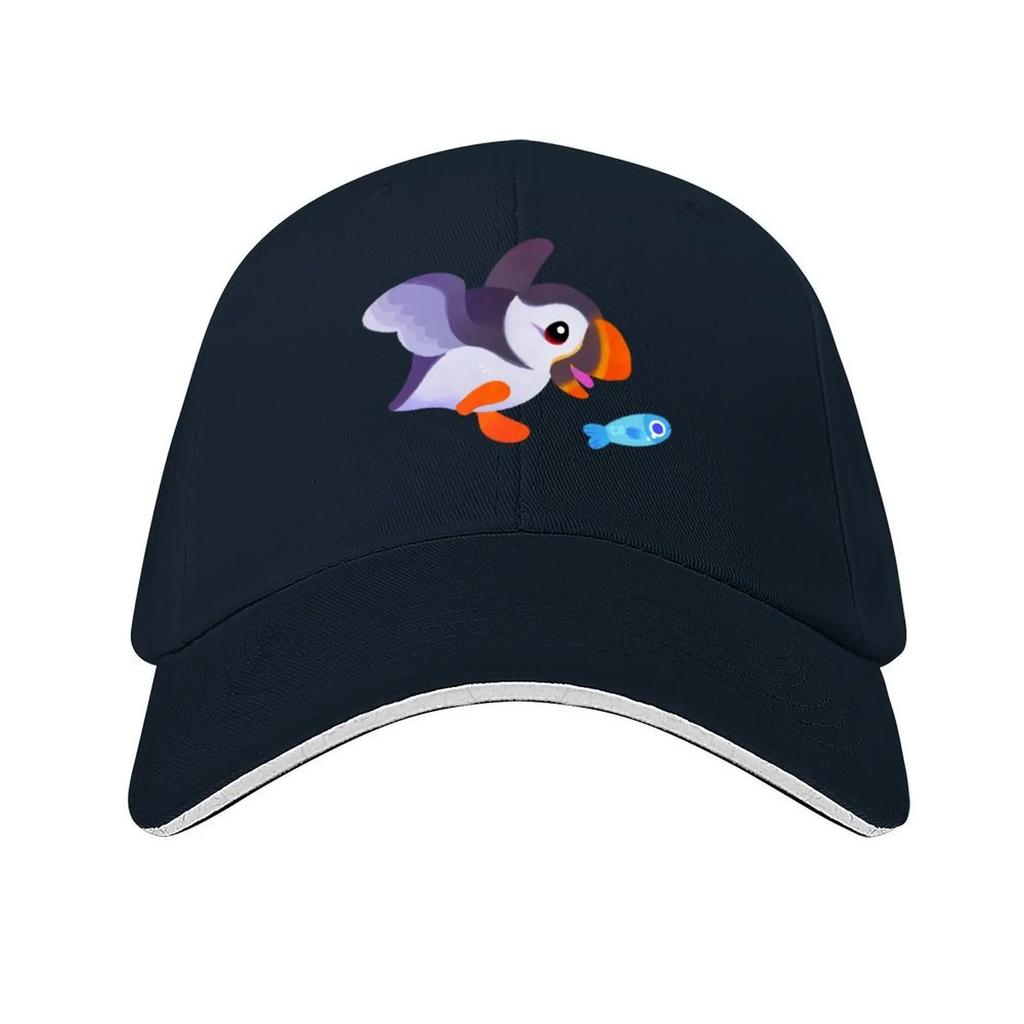Happy Puffin Yellow Baseball Cap Golf Hat Unisex Visor Hat Luxury Brand Unisexs Hats Womens