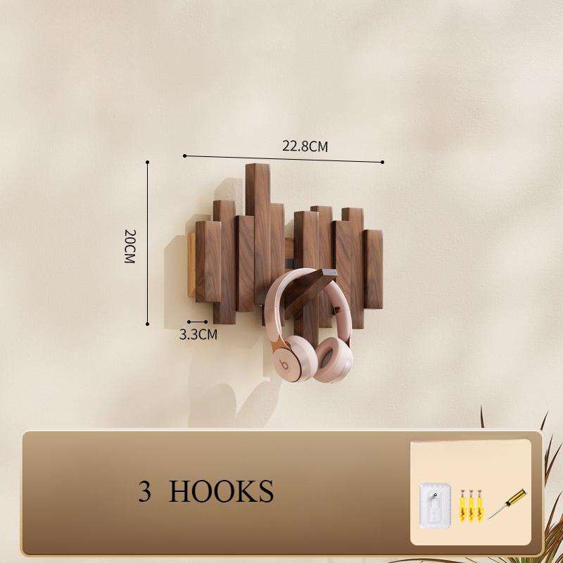 Настенная вешалка для пальто в виде пианино из натурального дерева, настенная откидная вешалка с крючками, вешалка для пальто в прихожую, изготовлена из дерева грецкого ореха, бука, настенное искусство 22.8cm коричневый