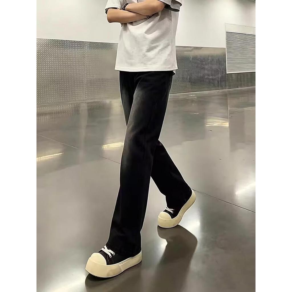 Spring and summer new retro washed old jeans men's loose micro-speaker vibe hip-hop wide legs mopping long