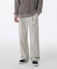 Musinsa Standard Brushed One-Pleat Wide Banded Slacks [Dusty Cream]