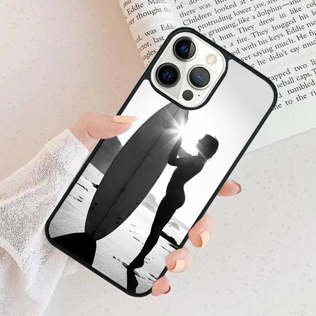 Surfing Art Surf Girl Phone Case Cover For iPhone 17 Air 15 16 11 13 14 Pro Max 12 Plus Max Fundas