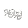 Charmy Silver 925 Double Ribbon Earrings