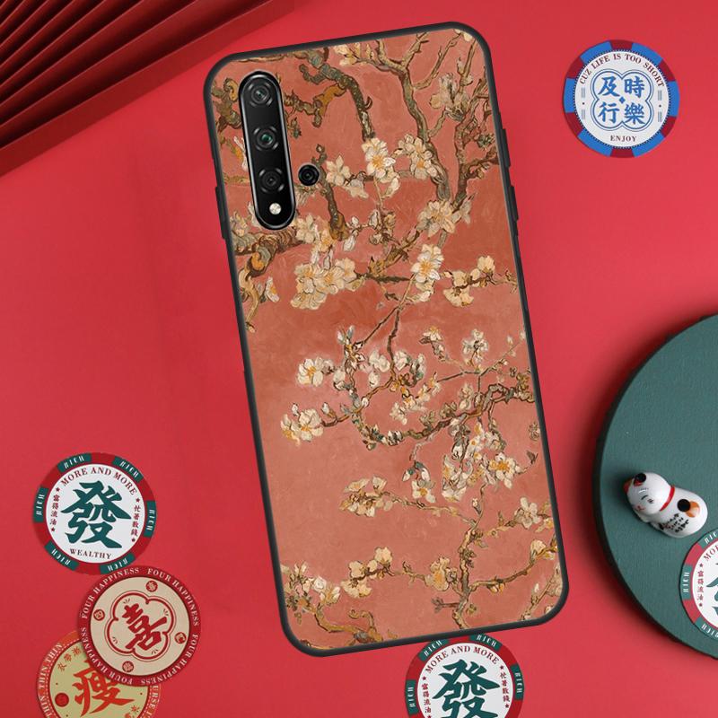 Blossoming Almond Tree For Huawei Nova Y60 Y70 Y90 Y72 Y73 Y61 Y91 7i 8i 11i 12i 12s 9 10 SE P20 P30 P40 Lite Case