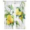 Lemon Watercolor Leaves Sheer Curtains Window Tulle Curtains For Living Room Bedroom For Kitchen Veiling Curtains Decoration