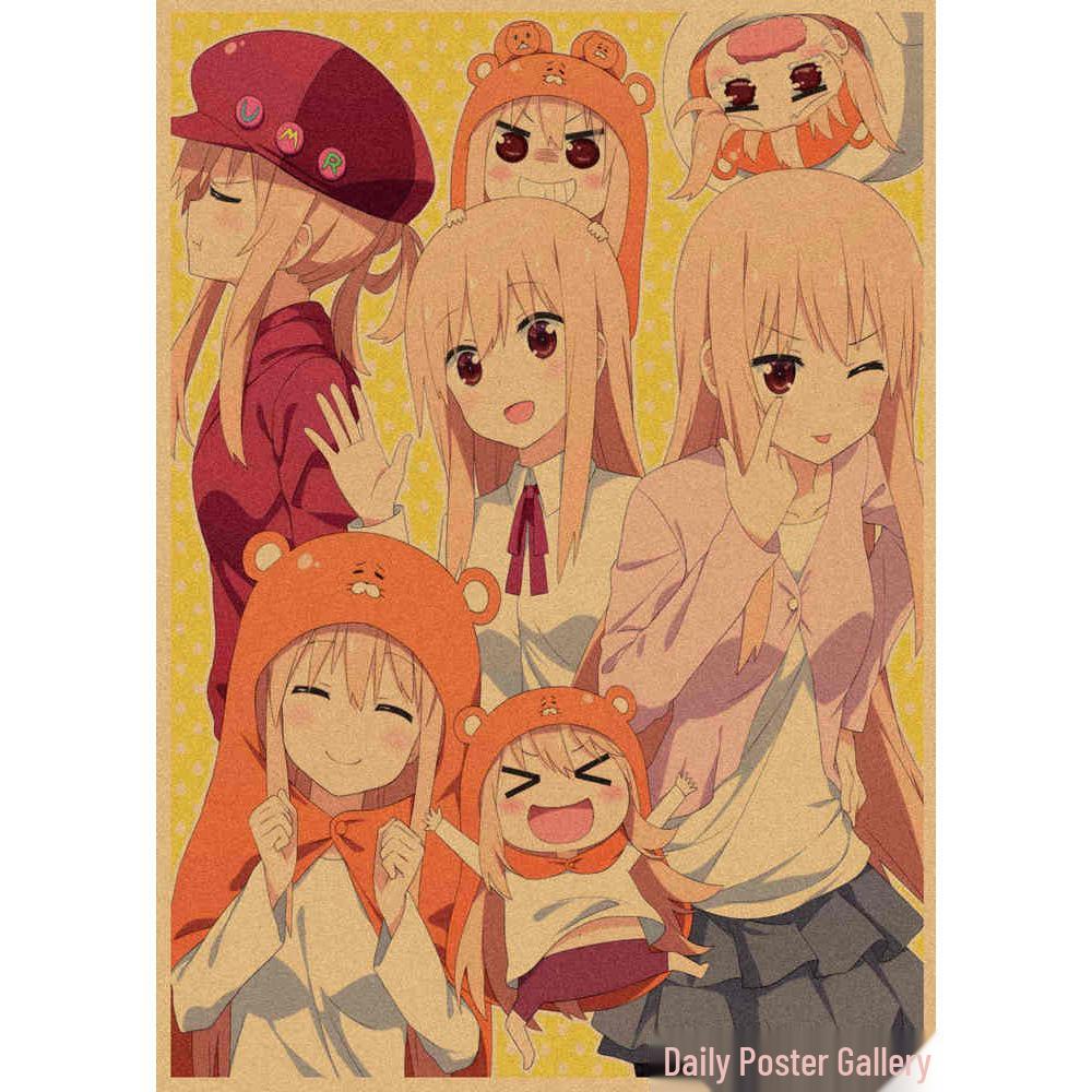 Japanese Anime Himouto! Umaru-chan Retro Kraft Paper Decorative Poster