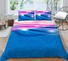 3D Color Halo Printing Bedding Single Double Bed Full Size Quicksand Pattern Pillowcase and Quilt Cover Washable and Comfortable Home Decoration