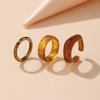 Cool Transparent Retro Resin Geometric Acrylic Women Open Ring Fashion Jewelry Korean Style Ring
