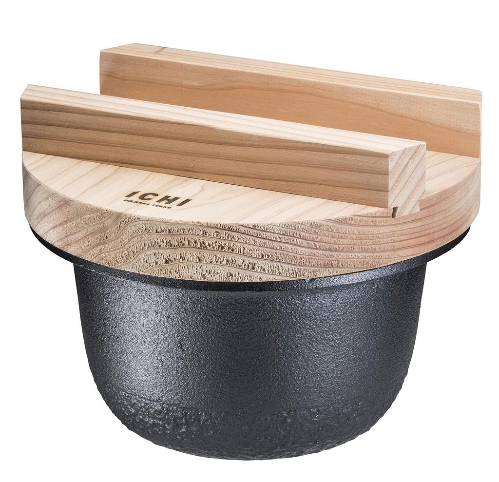 Ikenaga Iron Works 1CHI TETSUGAMA Rice IH Iron Pot Pot, 2-pot, Compatible,