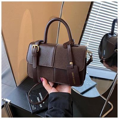 Damen Herbst 2025 Vielseitige Umhängetasche aus mattem Patchwork