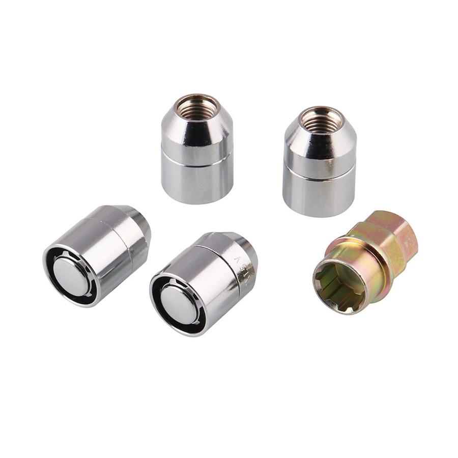 M12x1.5 Alloy Steel Anti Theft Security Lock Nut Wheel Lug Nut 1X Key+4X Locks