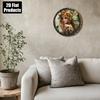 Vintage Butterfly Metal Wall Art Sign Round Aluminum Decor for Home Bar Kitchen Office