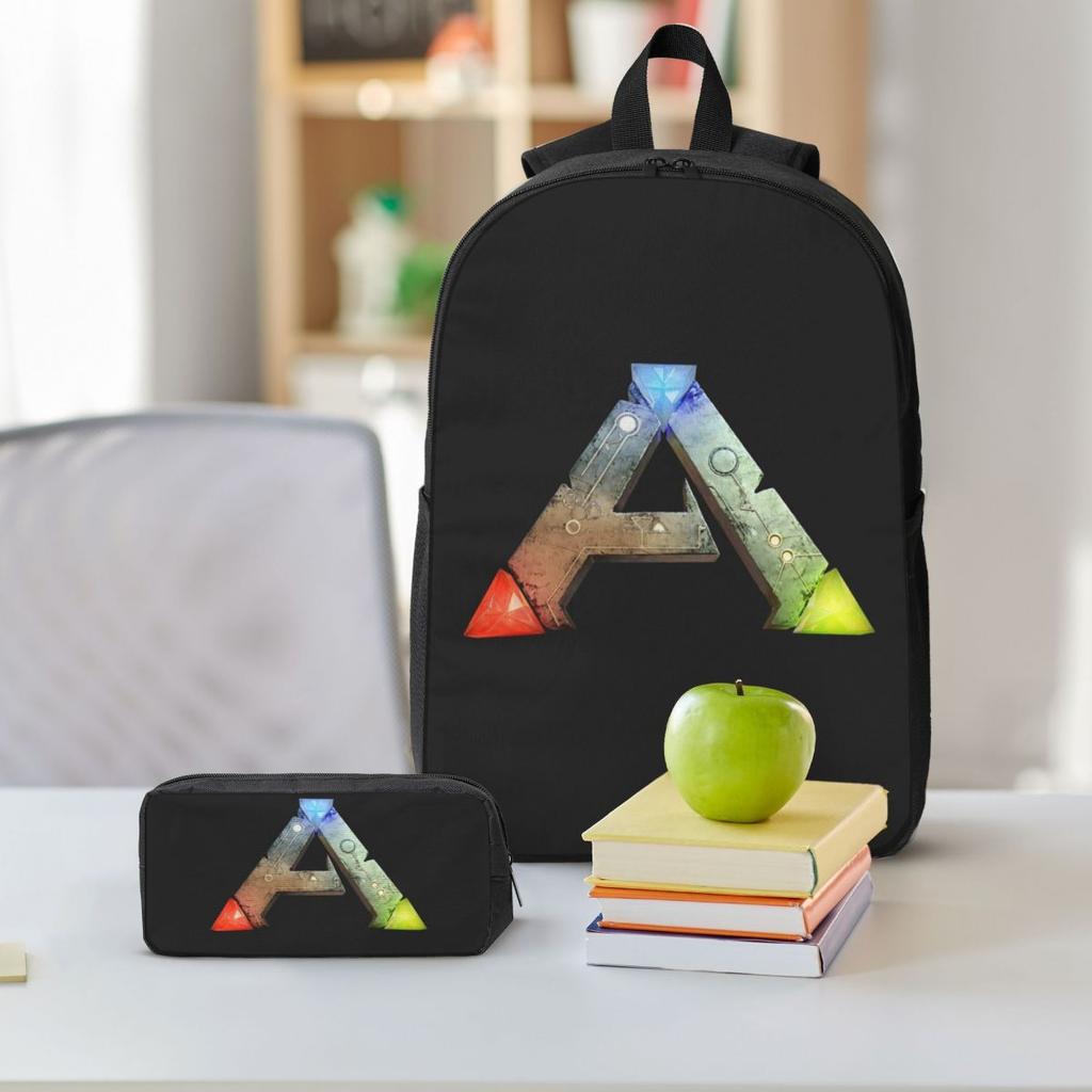 ARK Survival Evolved Logo Backpack Student BookBag School Bag Shoulder Bags 3ps Insulated Lunch Bag Pencil Case