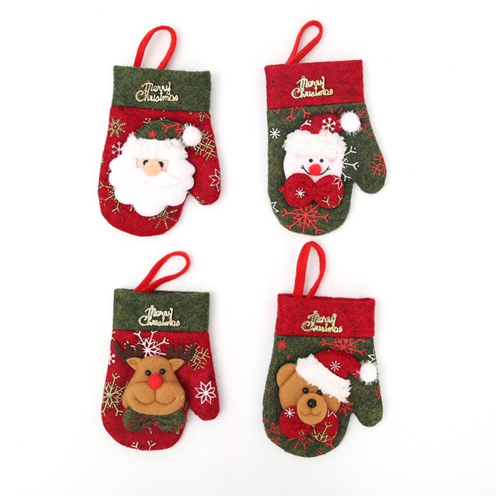 New Christmas Decorations Restaurant Tabletop Cutlery Set Knife and Fork Set Gift Bag Gloves