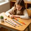 Radierbare Gelstifte mit Bauernhoftiermotiven für Kinder – Niedliche Cartoon-Designs: Kuh, Truthahn, Esel, Schwein – Schreibt sanft und ist leicht zu radieren – Spaß an der Schule