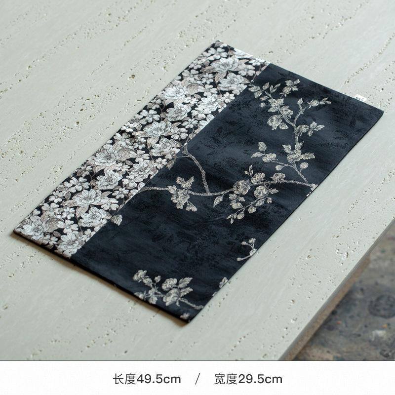 

Woven Floral Tea Table Mats Luxury Drink Coaster Household Dinner Table Cloth Mat For Tea Equipment Ornaments Accessories Craft