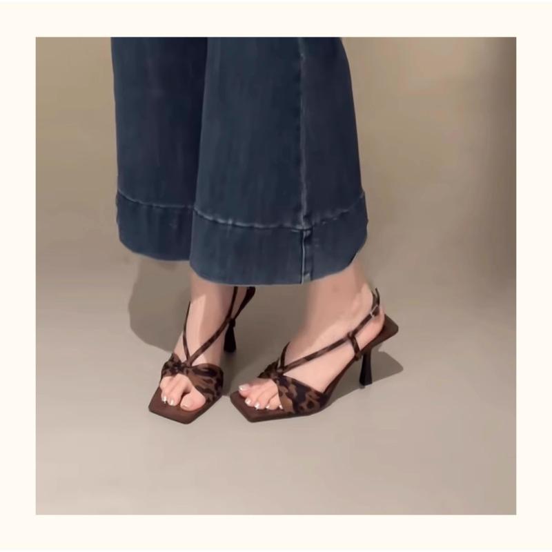 

Fashion New Sexy Super-high Heels Women Fashion Sandals Pointed Toe Heeled Shoes Summer Stilettos Pumps Elegant Slingback Heels Femme 42 цветной печати леопарда