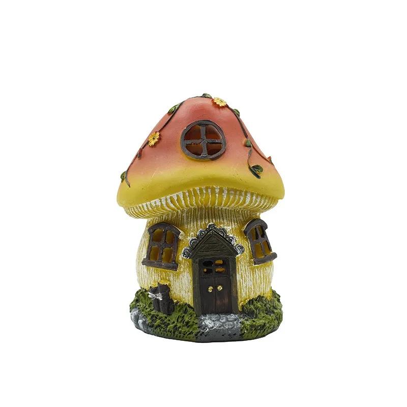 Solar Light Mushroom House Modeling Light Outdoor Garden Waterproof Garden Light Lawn Luminescent Decoration Home Decor  Angel