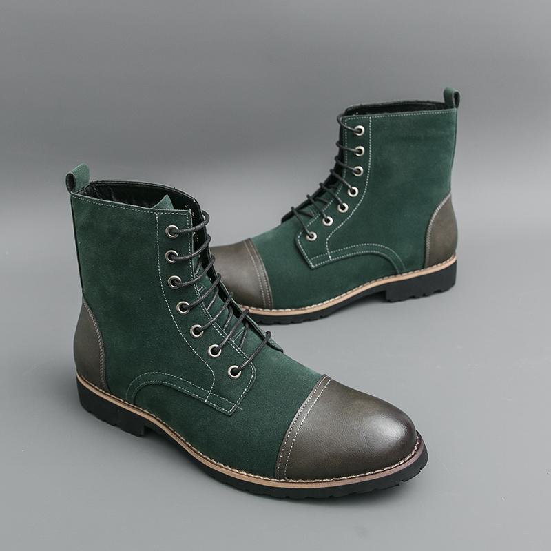 New Luxury Designer Winter Pointed Patchwork Patent Leather Ankle Boots Men s High Tops For Men All Match Motorcycle Shoes 38