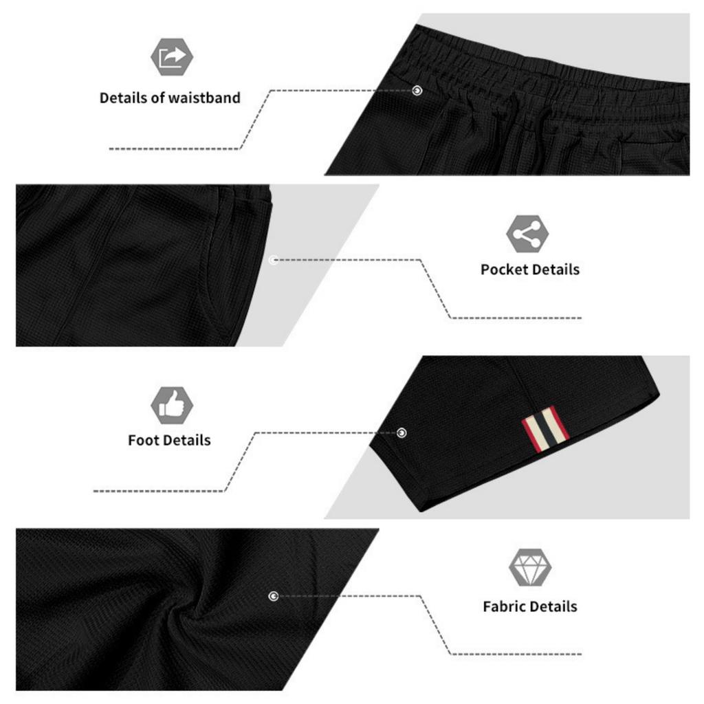 Heren Casual Sport Plain-colored Korte Broek - Heren Ademende Vijfzakken Korte Broek