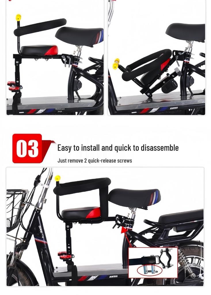 Electric Motorcycle Front Seat for Children's Safety