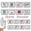 New Lovely Heart Envelope Rose Butterfly Cherry Charm Links Fit 9mm Italian Bracelet Women Men Making DIY Jewelry Gifts
