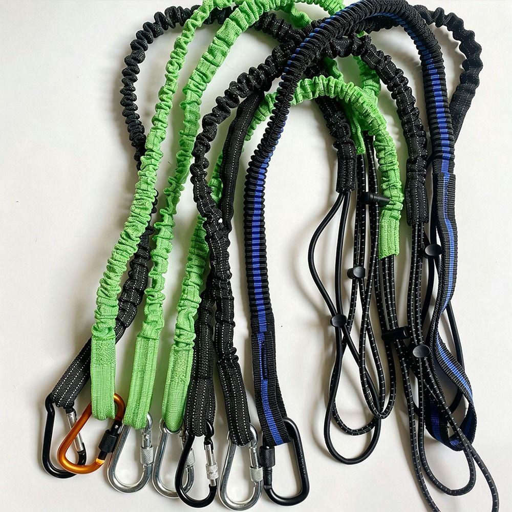 With Carabiner Hook Safety Bungee Tether Lanyard 90*2cm Aerial Work Tool  Climbing Accessories