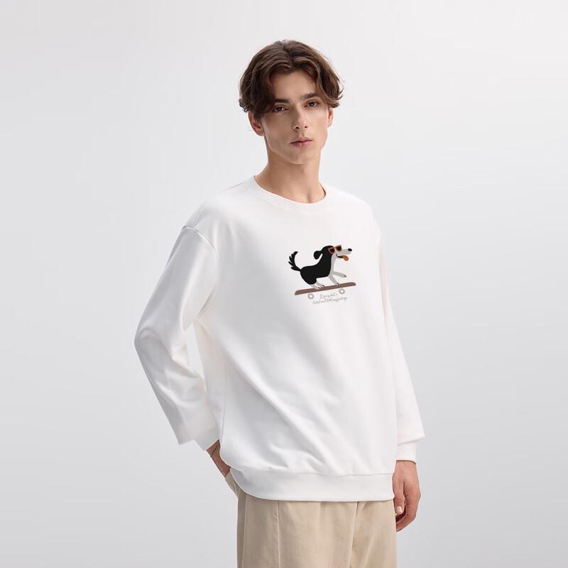 FivePlus Men's Pure Cotton Long Sleeve Crew Neck Sweatshirt