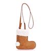 Portable Korean Style Suede Crossbody Bag LambWool Fluffy Christmas Sock Bag Phone Storage Casual Plush Boot Bag Girl
