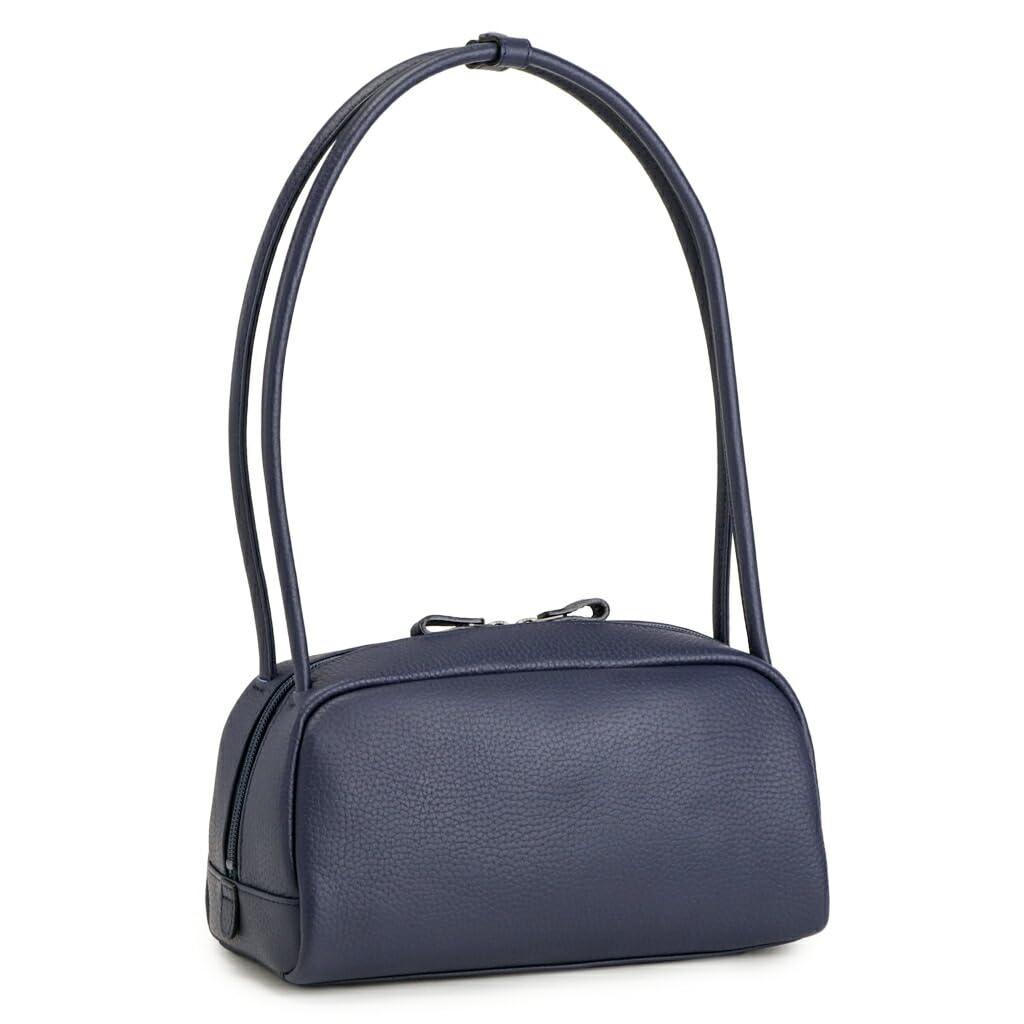 

Sacura Genuine Leather Tote Bag for Made in Classic Cowhide Handbag Women, Japan, Small, (Navy)