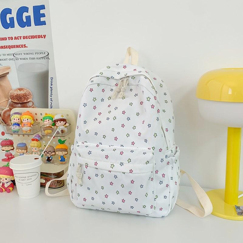 Schoolbag Cute Star Printed School Bag Ins Small Fresh Sweet Girl Heart School Bag Gentle Japanese Junior High School Student College Student
