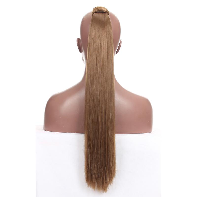 Длинные прямые хвостики на клипсе в хвосте на шнурке синтетические накладные волосы с конским хвостом 26inches