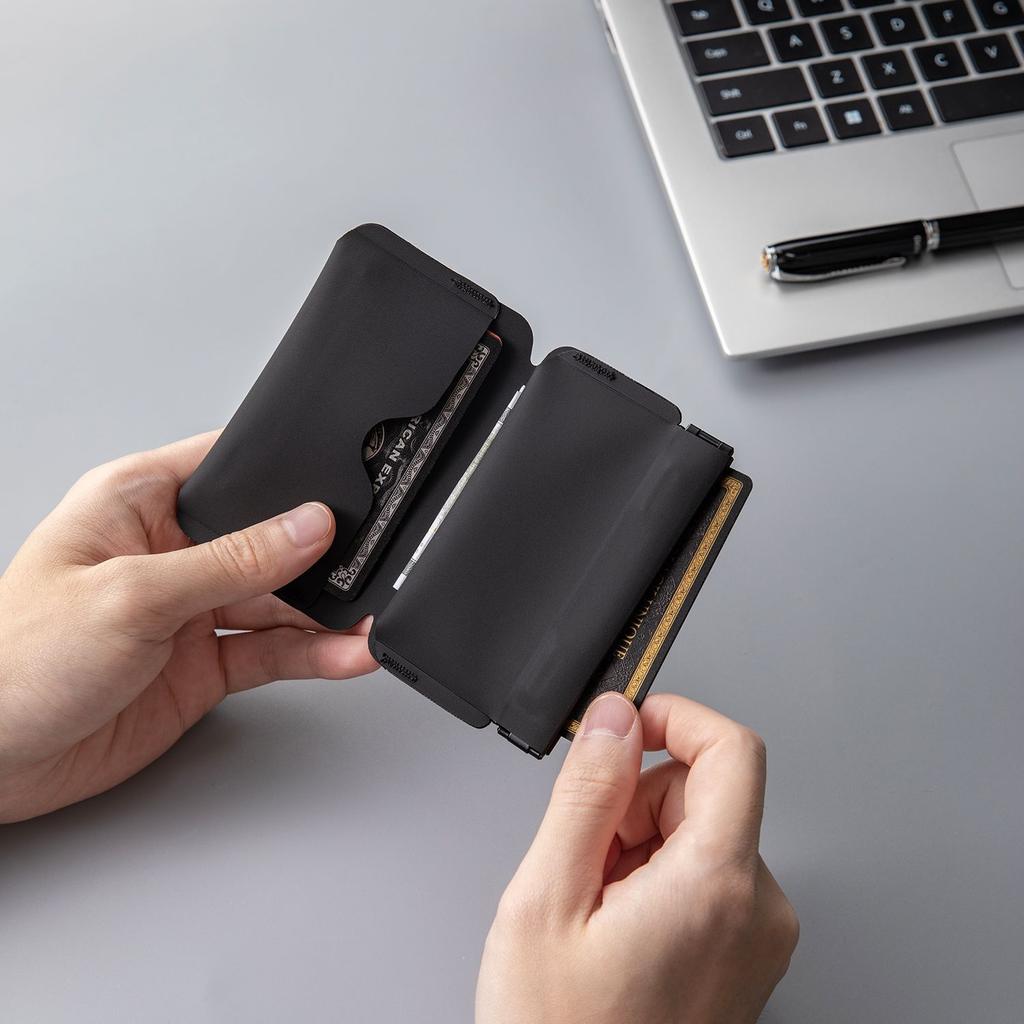 New Mini Card Bag Folding Wallet Portable Magnetic Change Bag Business Card Holder Simple Business Bank Card Bag