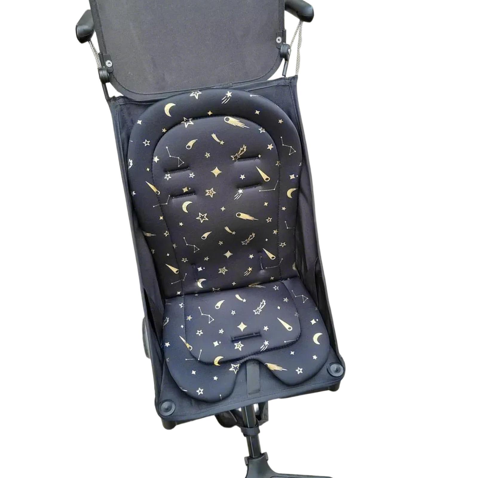 

Подушка-вкладыш для детского автокресла, мягкая и дышащая, подушка для коляски, идеально подходит для новорожденных и малышей чёрный