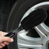 Car Tire Cleaning Brush Angled Spoke Brush Round Wheel Brush for Rim Wheel Cleaning Soft Bristles Non-Scratch Ergonomic Handle Automotive Cleaning