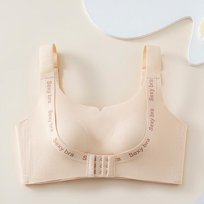 

Тонкий бюстгальтер Женский бесшовный бюстгальтер большого размера Бюстгальтер с полной чашкой Бюстгальтер для втяжения груди Бюстгальтер против обвисания Бюстгальтер пуш-ап 4XL бежевый