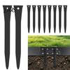 Rust Resistant Garden Stakes 10Pcs 12" Landscape Edging Stakes, Heavy Duty Steel Anchoring Spikes, Tent Border for Outdoor Lawn Terrace Grass